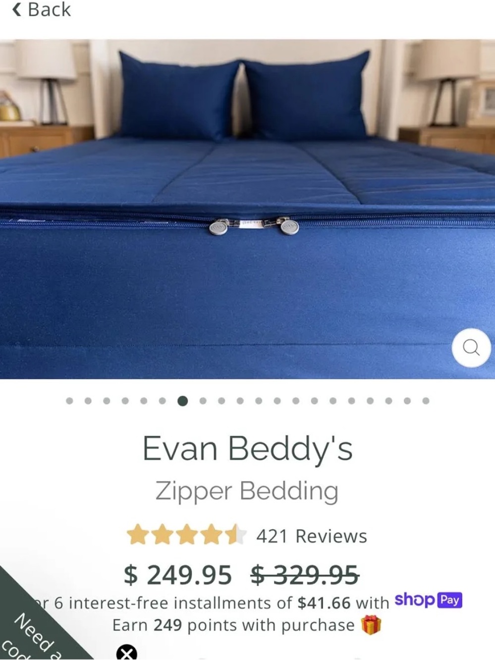 Beddy's Zipper Bedding(full sz) Navy/white bedding plus 2 shams+2 reg cases